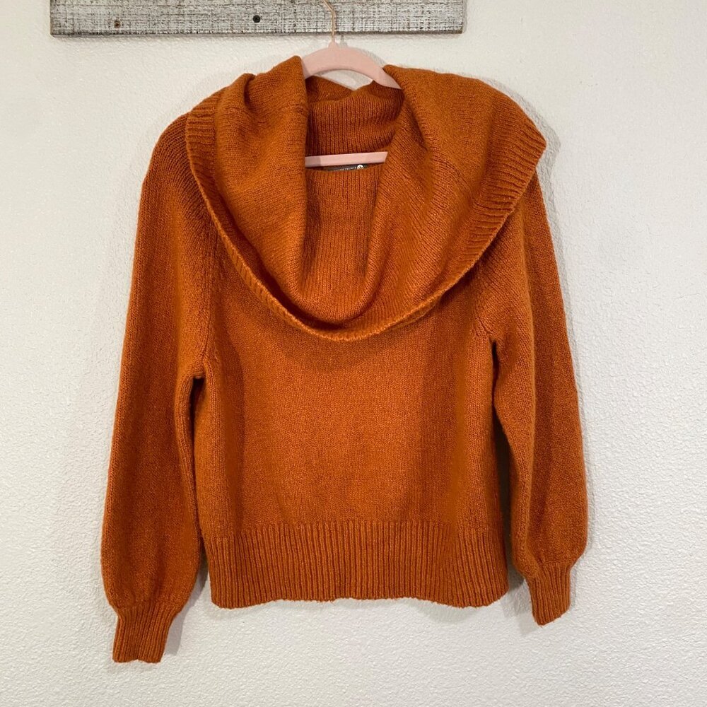 Anthropologie Women’s XS Sweater Draped Cowl Neck Pull Over Long Sleeve - Picture 13 of 16